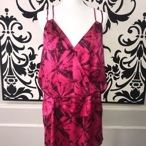 Hot Pink Silk Dress with hidden pockets!